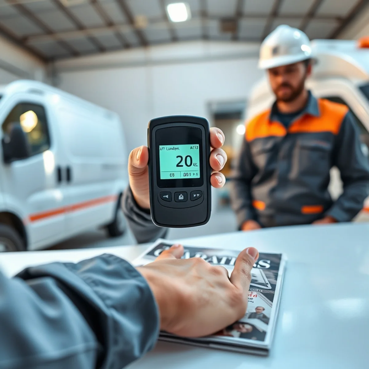 ATP luminometer testing device displaying clean surface sanitization verification readout