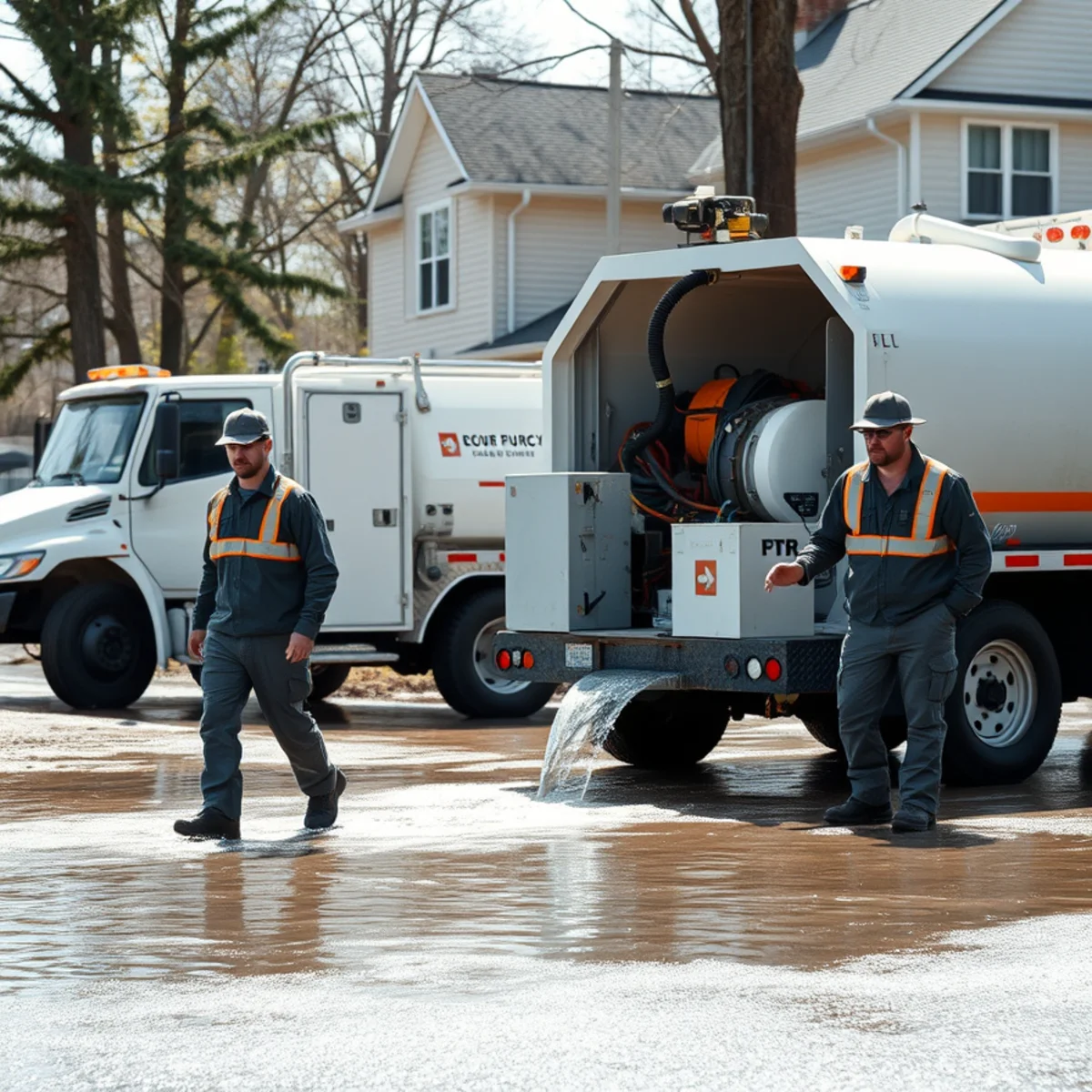 Commercial extraction equipment and pumps operating at Chenango County riverside residence