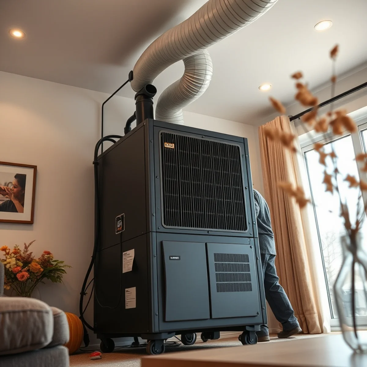 Commercial hydroxyl generator neutralizing volatile organic compounds and smoke odor molecules